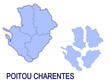 Photo : carte r�gion poitou charentes France d�partements contour