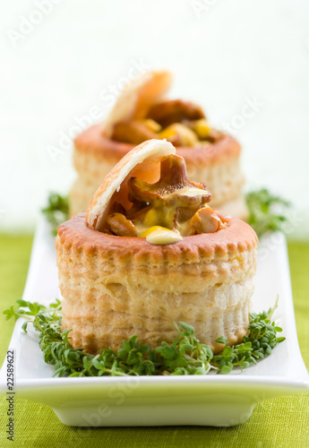 Photo: Vol-au-vents filled with mushroom Vol-au-vents filled with mushroom