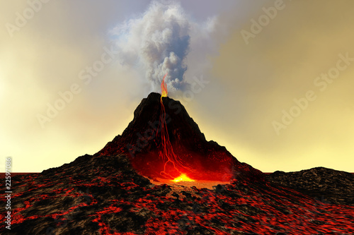 Illustration: ACTIVE VOLCANO ACTIVE VOLCANO
