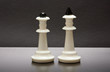 White chess in black backround