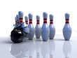 Bowling pins broken
