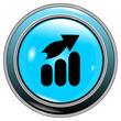 button rating light blue on a white background vector