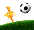 Illustration: Fußballspieler auf dem Rasen Fußballspieler auf dem Rasen