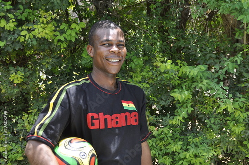 Foto: Fussballfan aus Ghana Fussballfan aus Ghana