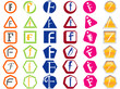 Letter F Icons Badges and Tags