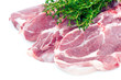 Côtes échines de porc fraîches et bouquet de thym frais