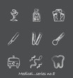 Medical chalkboard icons...series no.8