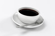 Illustration: Close up of a cup of coffee including a spoon Close up of a cup of coffee including a spoon