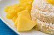 Grießpudding mit Mango