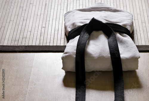 Photo: judo gi with black belt judo gi with black belt
