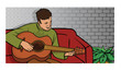 guy playing guitar