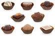 Photo en ligne au meilleur prix Gourmet chocolate bonbons isolated on white background
