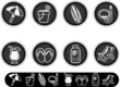 white beach vacation icons
