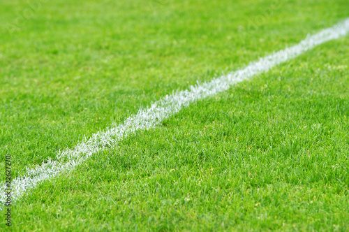 Foto: Fußball Seitenlinie diagonal - Soccer Grass Fußball Seitenlinie diagonal - Soccer Grass