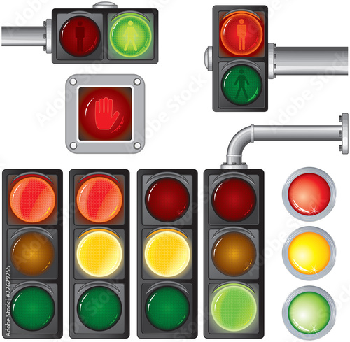 Vector: Traffic lights vector illustration Traffic lights vector illustration