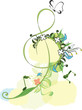 Decorative green treble clef