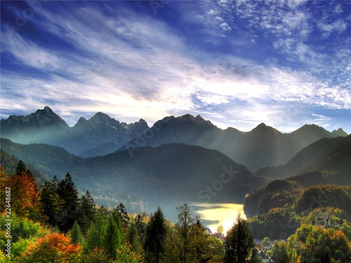 Foto: Sonnenuntergang in den Alpen Sonnenuntergang in den Alpen