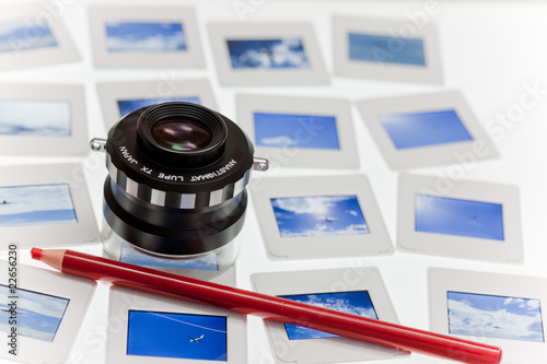 Photo: ルーペでフィルムチェック ルーペでフィルムチェック