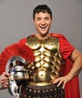Laughing legionary soldier