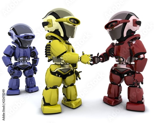 Illustration: robots in agreement robots in agreement