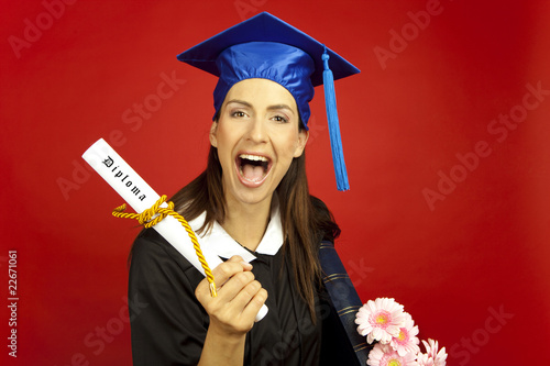 Foto: diploma absolventin diploma absolventin