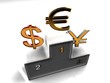 euro dollar and yen