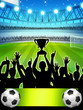Football winners with trophy (set 2)