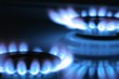 Flames of a gas stove