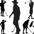 golf silhouette vector