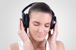 young woman listening music young woman listening music