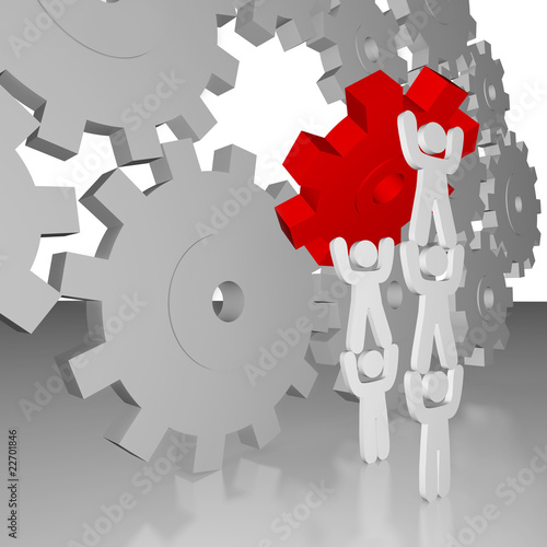 Illustration: Completing the Job - Teamwork Completing the Job - Teamwork