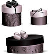 Vector gift box with pink bow