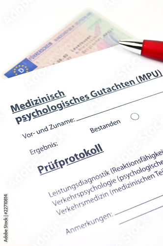 Foto: Medizinisch psychologisches Gutachten MPU Medizinisch psychologisches Gutachten MPU