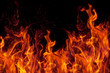 fire isolated over black background