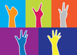 hands silhouettes