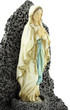 statuette de la Vierge Marie, fond blanc