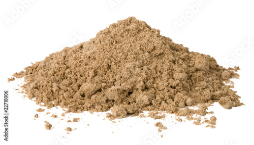 Foto: Pile of sand isolated on white Pile of sand isolated on white