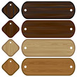 Wooden banner and labels set