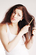 Girl with hairbrush