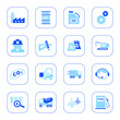 Industry icons - blue series Industry icons - blue series