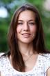 Closeup portrait of young woman