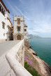 Sitges coast and Maricel museum (Barcelona, Spain)