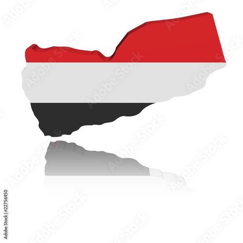 yemen map flag. Yemen map flag 3d render with reflection illustration © Stephen Finn #22756450. Yemen map flag 3d render with reflection illustration