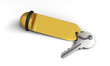 Illustration: Hotel key with golden keyring Hotel key with golden keyring