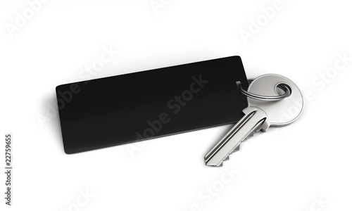 Illustration: Hotel key with plastic keyring Hotel key with plastic keyring