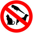 No animals sign