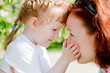 Young mother and her cute little daughter