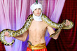 man with a python