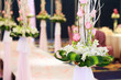 Wedding Flowers on the dinner table ..