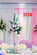 Wedding Flowers on the dinner table ..